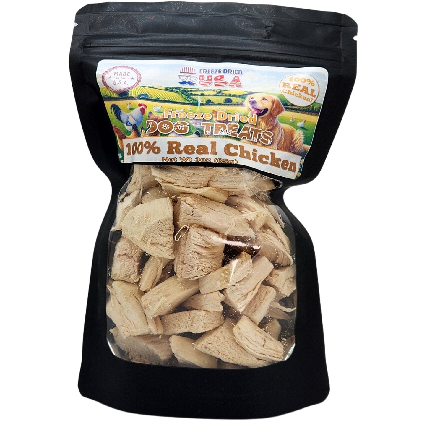 Freeze Dried Baked Chicken Breast Dog Treats - 100% Real Chicken